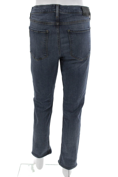 Paige Unisex Dark Blue High Rise Straight Jeans Size 31