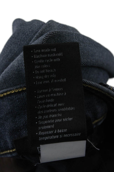 Paige Unisex Dark Blue High Rise Straight Jeans Size 31