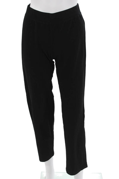 Eileen Fisher Women Ankle Cropped Pants Black Petites Viscose Blend Size 2XS