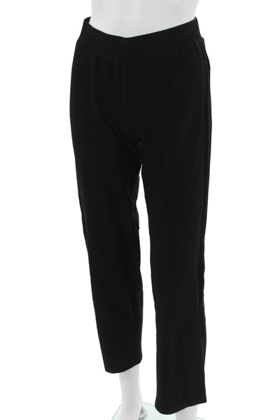 Eileen Fisher Women Ankle Cropped Pants Black Petites Viscose Blend Size 2XS