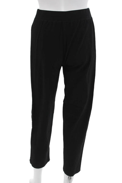 Eileen Fisher Women Ankle Cropped Pants Black Petites Viscose Blend Size 2XS