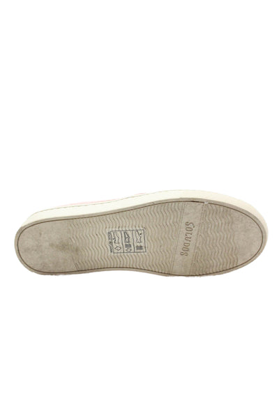 Soludos Womens Lama Motif Slip On Casual Shoes Pink Size 6