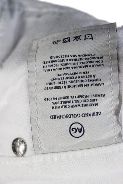 AG Adriano Goldschmied Women Skinny Ankle Jeans White High Rise Petite Size 25