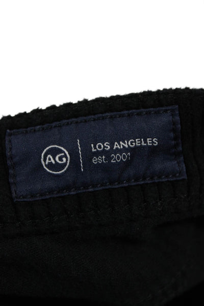 AG Adriano Goldschmied Unisex Cropped Black Pants Cotton Size 29