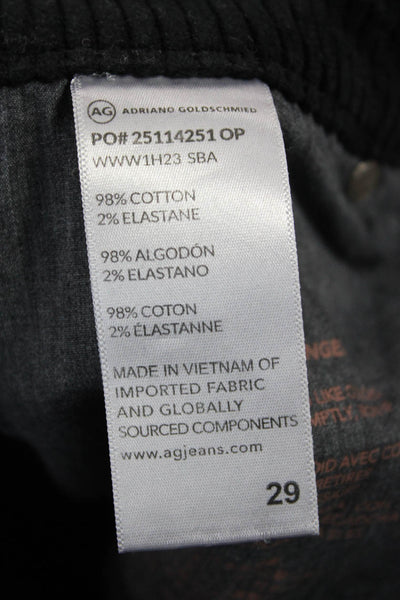 AG Adriano Goldschmied Unisex Cropped Black Pants Cotton Size 29