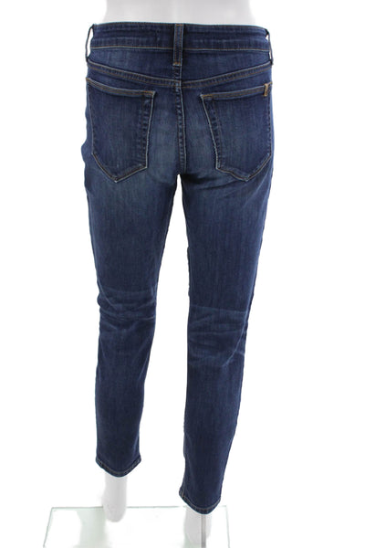 Joes Womens Ankle Skinny Jeans Dark Blue Mid Rise Button Fly Size 29