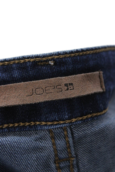 Joes Womens Ankle Skinny Jeans Dark Blue Mid Rise Button Fly Size 29