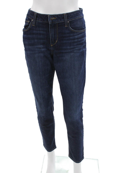 Joes Womens Ankle Skinny Jeans Dark Blue Mid Rise Button 29in Size 30