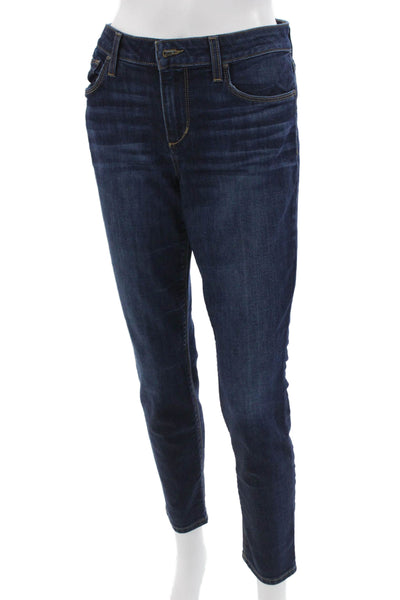 Joes Womens Ankle Skinny Jeans Dark Blue Mid Rise Button 29in Size 30