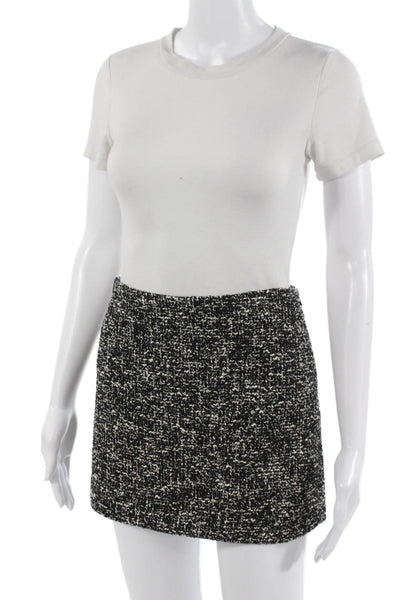 MNG Women A-Line Mini Skirt Black Short Size M