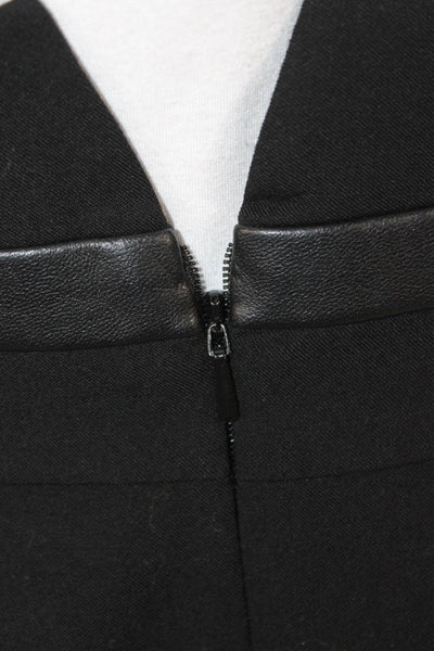 Karen Millen Women Straight Pencil Skirt Black Wool Blend Size 6