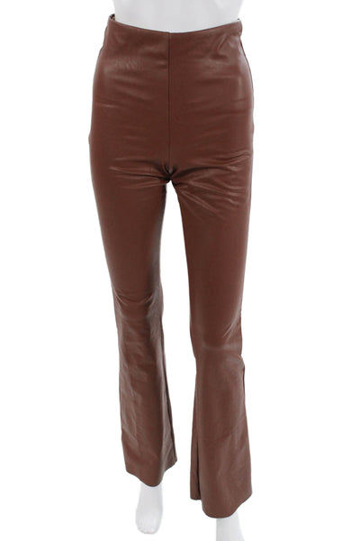 Steve Madden Women Brown Faux Leather Pants Size XS
