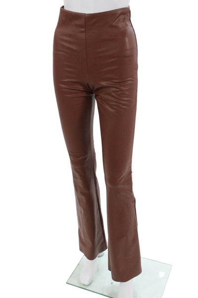 Steve Madden Women Brown Faux Leather Pants Size XS