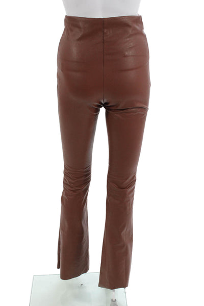 Steve Madden Women Brown Faux Leather Pants Size XS