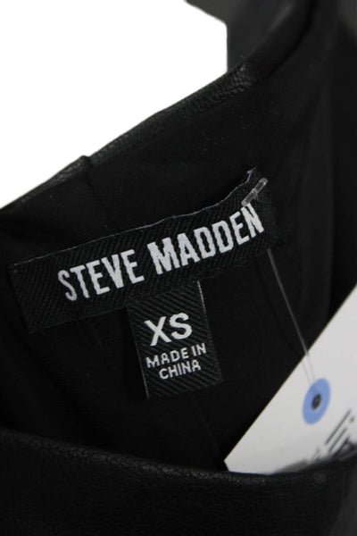 Steve Madden Women 90s Black Pants Polyurethane Size XS