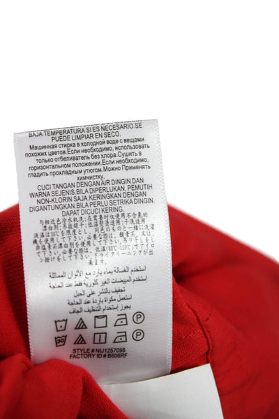 BCBGMAXAZRIA Womens Blouse Red Sleeveless Round Neck Zip Fall Designer Size S
