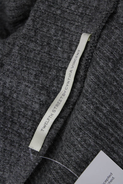 Twelfth Street by Cynthia Vincent Unisex Dark Gray Sleeveless Cardigan Size L