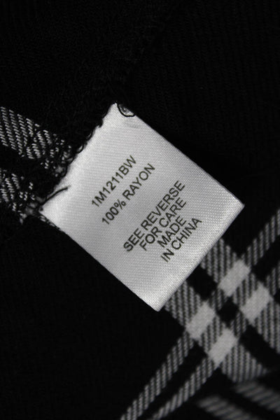 Alison Andrews Womens Button-Up 100% Silk Plaid Long Sleeve Size M