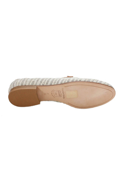 Ramon Tenza Womens Textured Slip On Loafers White Size 6M
