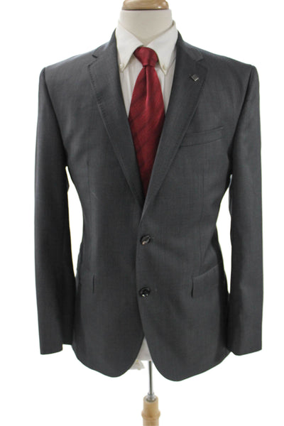Ted Baker London Mens Suit Jacket Dark Gray Wool Button Size 40