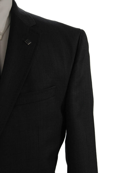 Ted Baker London Mens Suit Jacket Dark Gray Wool Button Size 40
