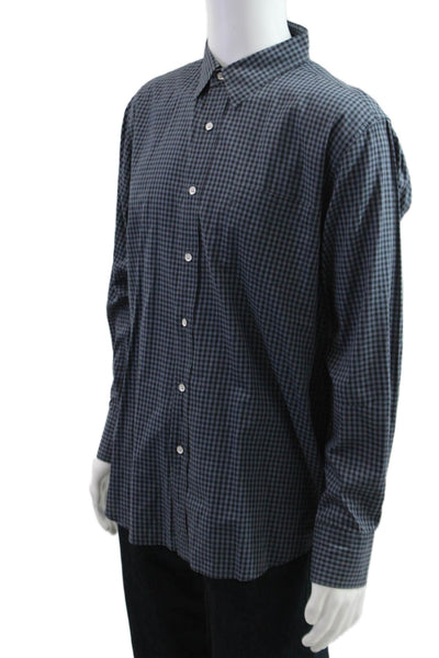 Rag & Bone Mens Plaid Button Down Shirt Blue Size Extra Extra Large