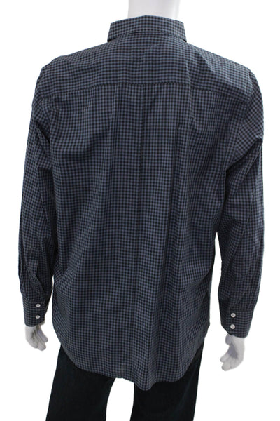 Rag & Bone Mens Plaid Button Down Shirt Blue Size Extra Extra Large