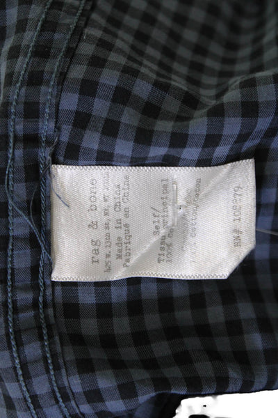 Rag & Bone Mens Plaid Button Down Shirt Blue Size Extra Extra Large