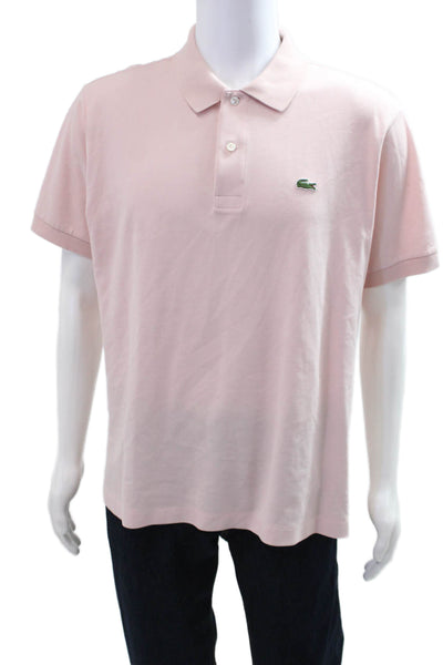 Lacoste Mens Short Sleeves Classic Fit Polo Shirt Pink Size Extra Large