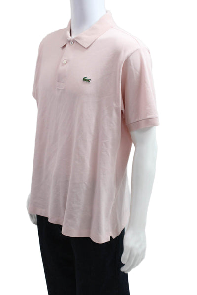 Lacoste Mens Short Sleeves Classic Fit Polo Shirt Pink Size Extra Large