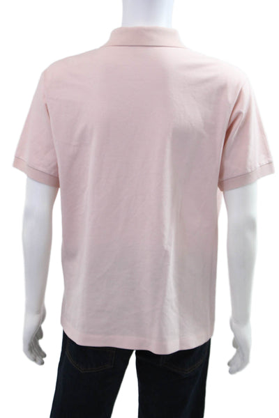 Lacoste Mens Short Sleeves Classic Fit Polo Shirt Pink Size Extra Large