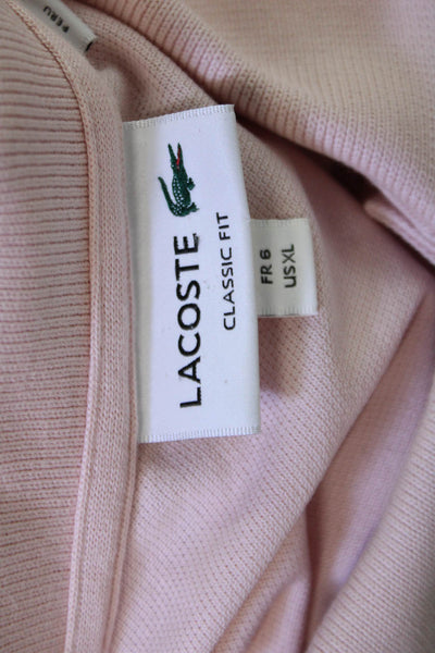 Lacoste Mens Short Sleeves Classic Fit Polo Shirt Pink Size Extra Large