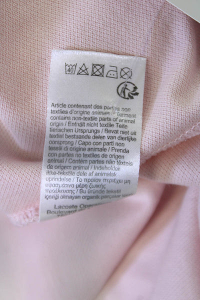 Lacoste Mens Short Sleeves Classic Fit Polo Shirt Pink Size Extra Large