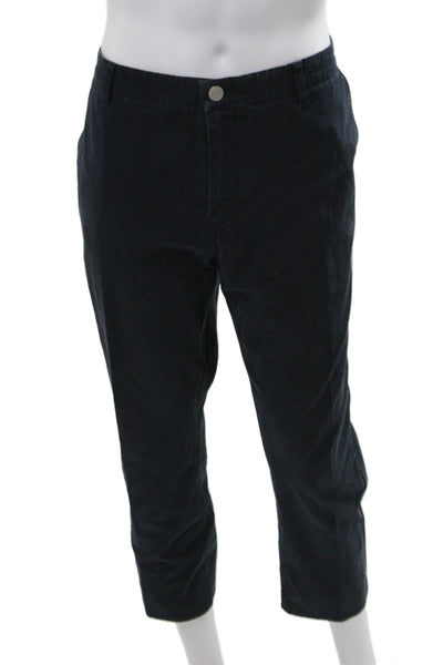 Bonobos Mens Cropped Chino Ankle Pants Dark Blue Button Cotton Blend Size 40