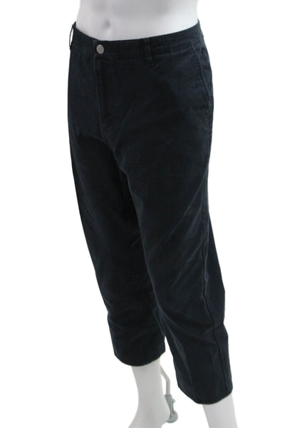 Bonobos Mens Cropped Chino Ankle Pants Dark Blue Button Cotton Blend Size 40