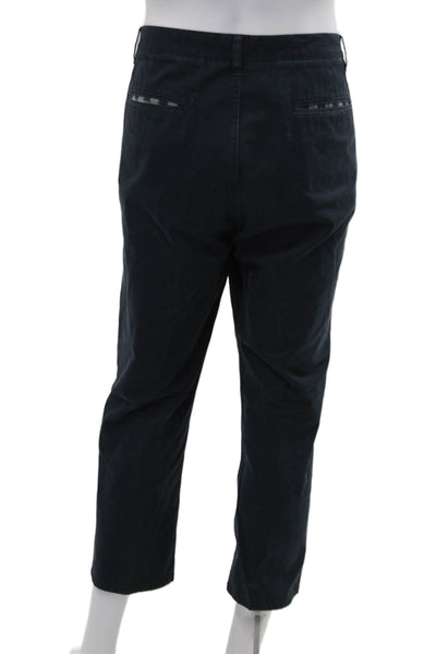 Bonobos Mens Cropped Chino Ankle Pants Dark Blue Button Cotton Blend Size 40