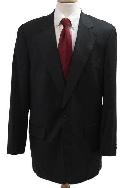 Samuelsohn Mens Black Tuxedo Wool Button Jacket Size 40