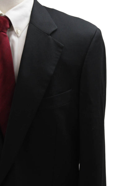 Samuelsohn Mens Black Tuxedo Wool Button Jacket Size 40