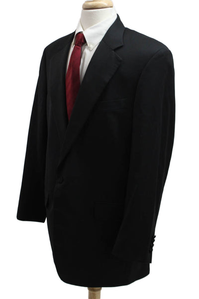 Samuelsohn Mens Black Tuxedo Wool Button Jacket Size 40