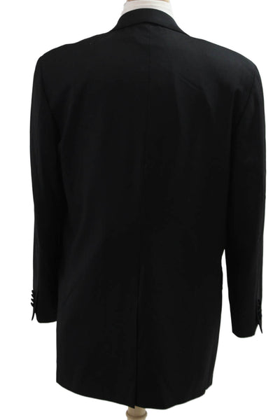 Samuelsohn Mens Black Tuxedo Wool Button Jacket Size 40