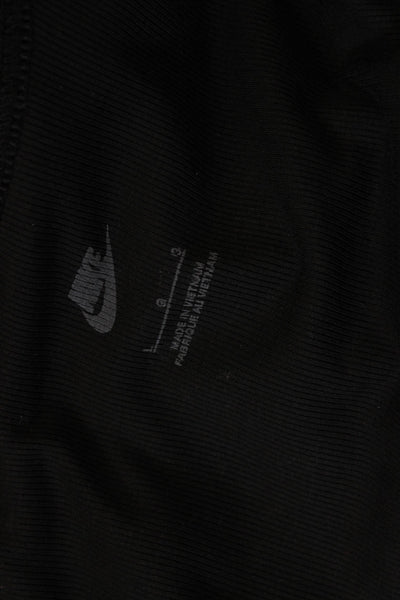 Nike Womens Cropped Short Sleeve Top Black Sports Size L