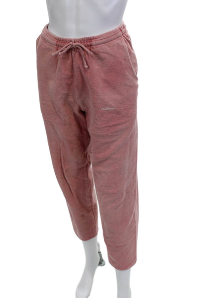 Madhappy Unisex Cropped Sweatpants Pink 100% Cotton Drawstring Size S