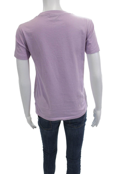 Scotch & Soda Childrens Girls Short Sleeves Tee Shirt Lavender Size 12
