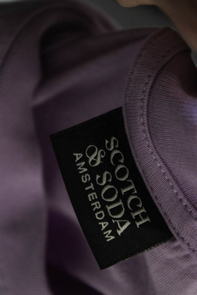 Scotch & Soda Childrens Girls Short Sleeves Tee Shirt Lavender Size 12