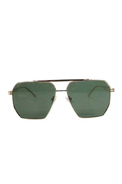 Sojos Womens Metal Frame Square Lens Sunglasses Gold SJ1161