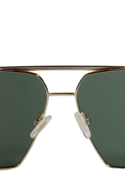 Sojos Womens Metal Frame Square Lens Sunglasses Gold SJ1161