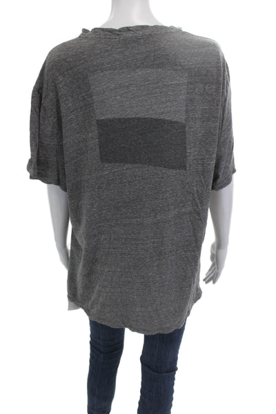 Standard James Perse Womens Jersey V-Neck Gray Short Sleeve T-Shirt Size 3