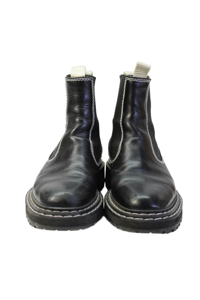 Proenza Schouler Womens Leather Ankle Boots Shoes Black Size 7