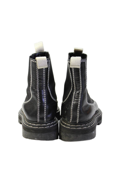 Proenza Schouler Womens Leather Ankle Boots Shoes Black Size 7