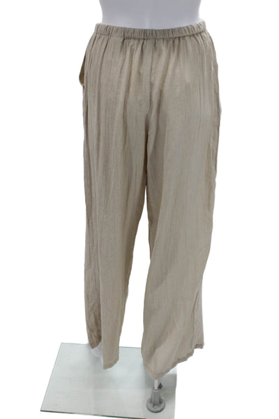 Zara Women Sweatpants Beige Drawstring Viscose Polyamide Size XS